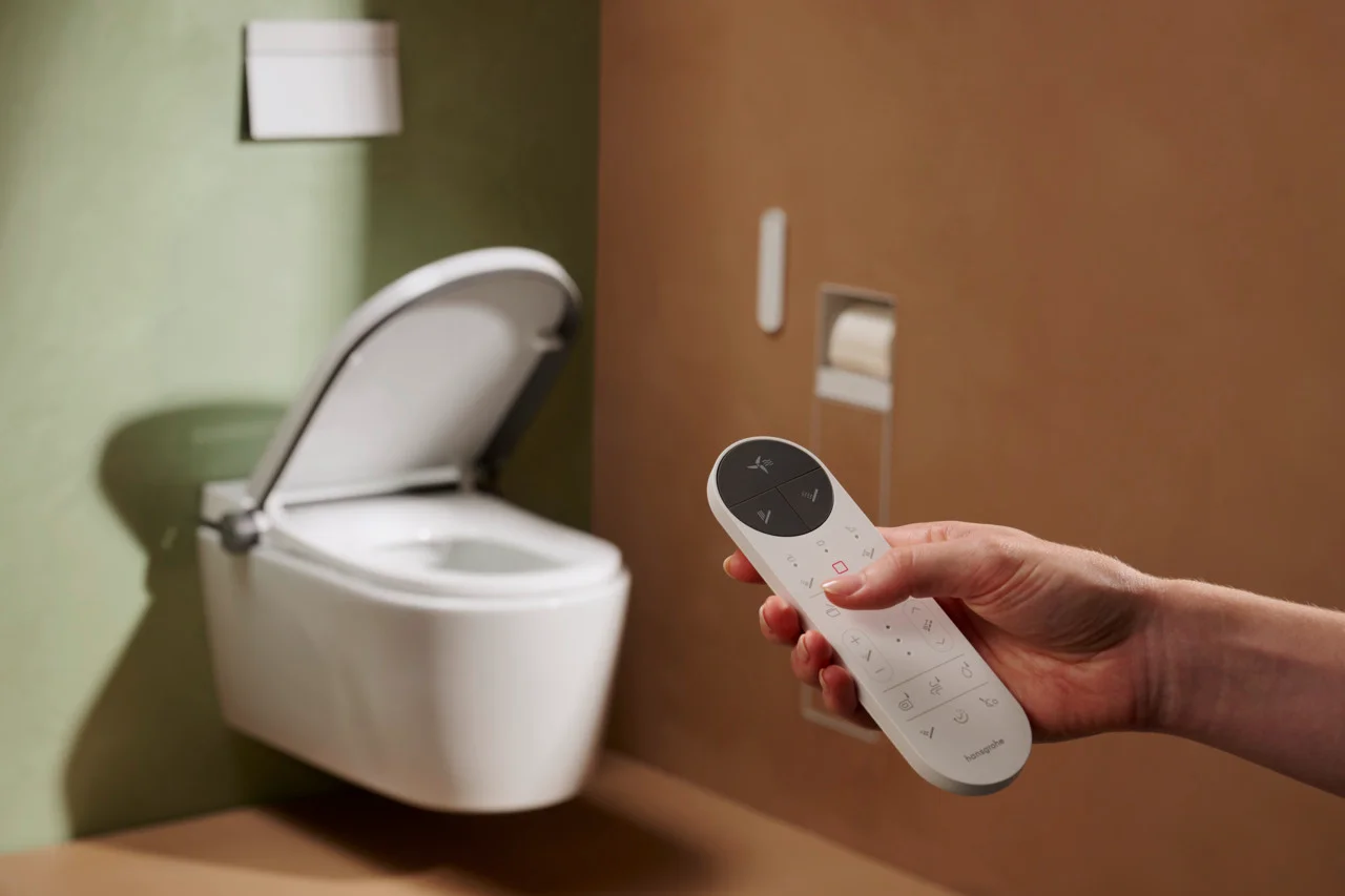 Hansgrohe LavaPura Element S Wand-Dusch-WC Komplettset, weiß, AquaHelix Flush, SmartClean, HygieneEffect