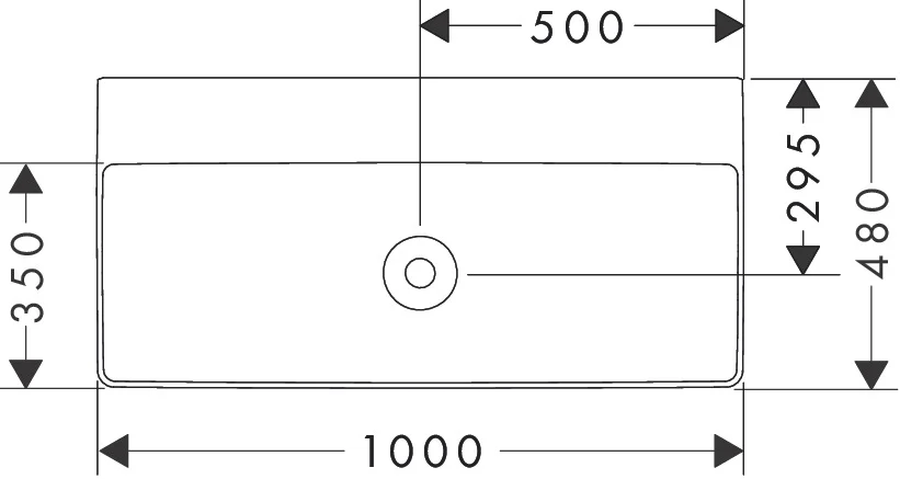 Hansgrohe Xelu Q Waschtisch, Keramik, weiß, 1000x480x80 mm, wandhängend, ohne Hahnloch und Überlauf, SmartClean Glasur Hansgrohe Xelu Q Waschtisch, Keramik, weiß, 1000x480x80 mm, wandhängend, ohne Hahnloch und Überlauf, SmartClean Glasur