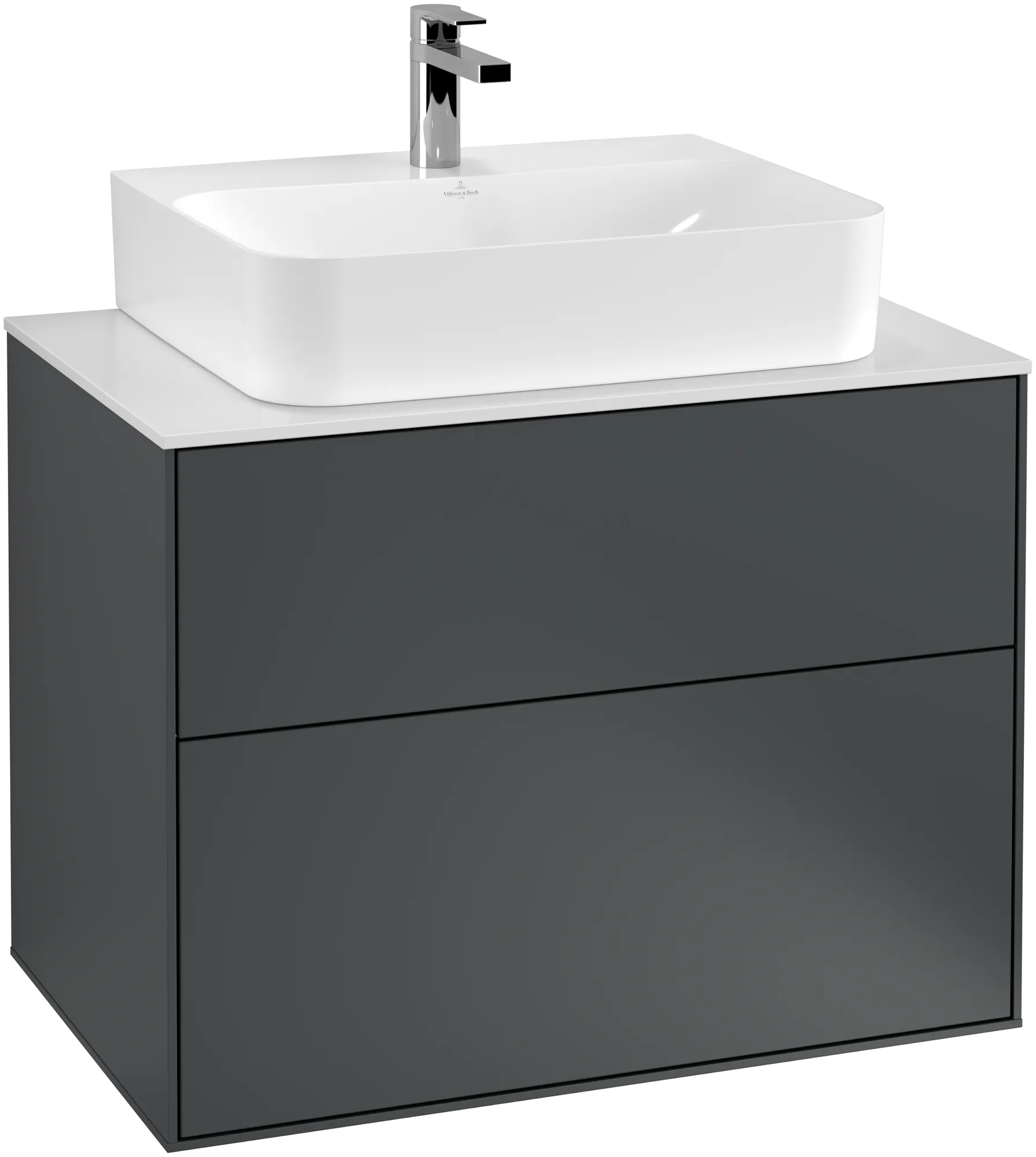 Villeroy & Boch Waschtischunterschrank „Finion“ für Schrankwaschtisch 800 × 603 × 501 mm Midnight Blue Matt Lacquer, für Becken mittig Villeroy & Boch Waschtischunterschrank „Finion“ für Schrankwaschtisch 800 × 603 × 501 mm Midnight Blue Matt Lacquer, für Becken mittig