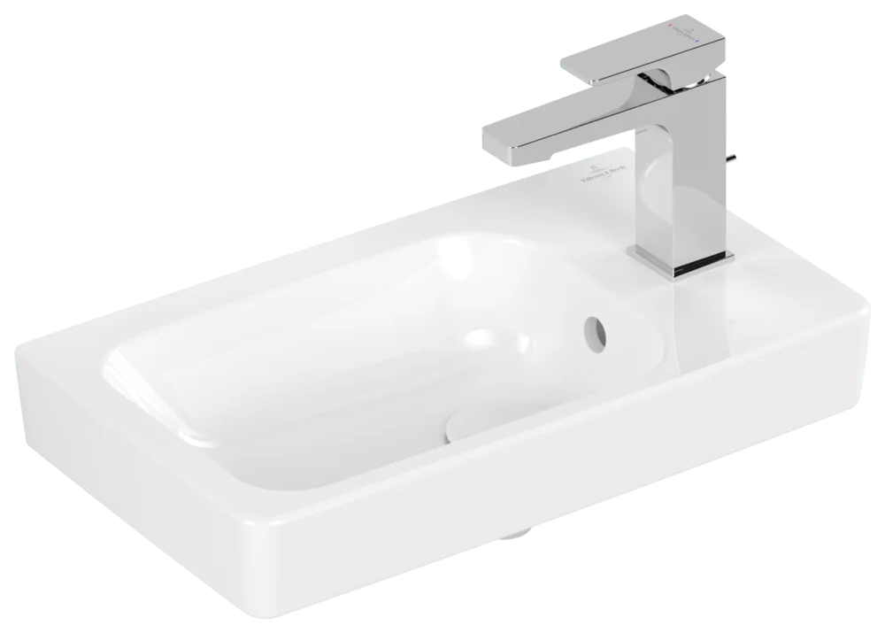 Villeroy & Boch Handwaschbecken Architectura, 480x275x135mm, weiß Alpin, glänzend, mit Überlauf, für 1-Loch-Armatur