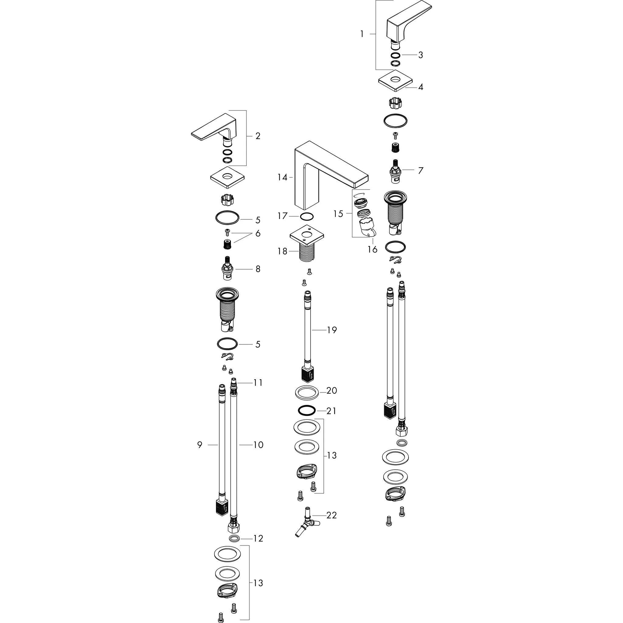 Hansgrohe Metropol 3-Loch Waschtischarmatur 160 mit Hebelgriffen und Push-Open Ablaufgarnitur, Chrom Hansgrohe Metropol 3-Loch Waschtischarmatur 160 mit Hebelgriffen und Push-Open Ablaufgarnitur, Chrom
