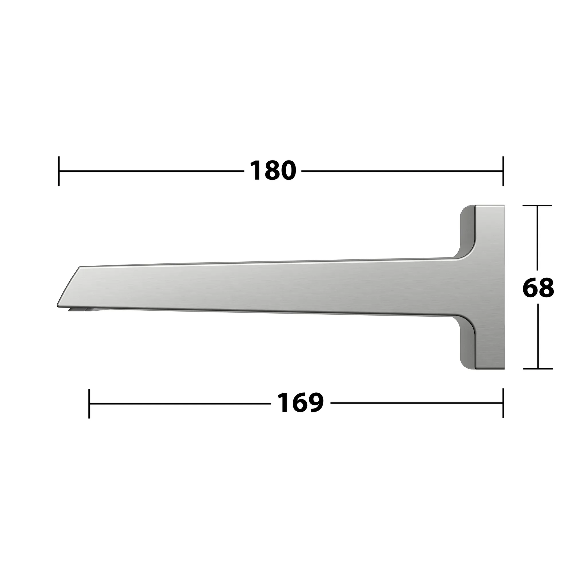 KEUCO Schwallbrause mit Wandanschluß Edelstahl-finish