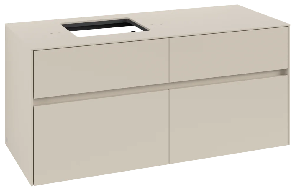 Villeroy & Boch Collaro Waschbeckenunterschrank C129B0, 1200x548x500mm, links, Cashmere Grey