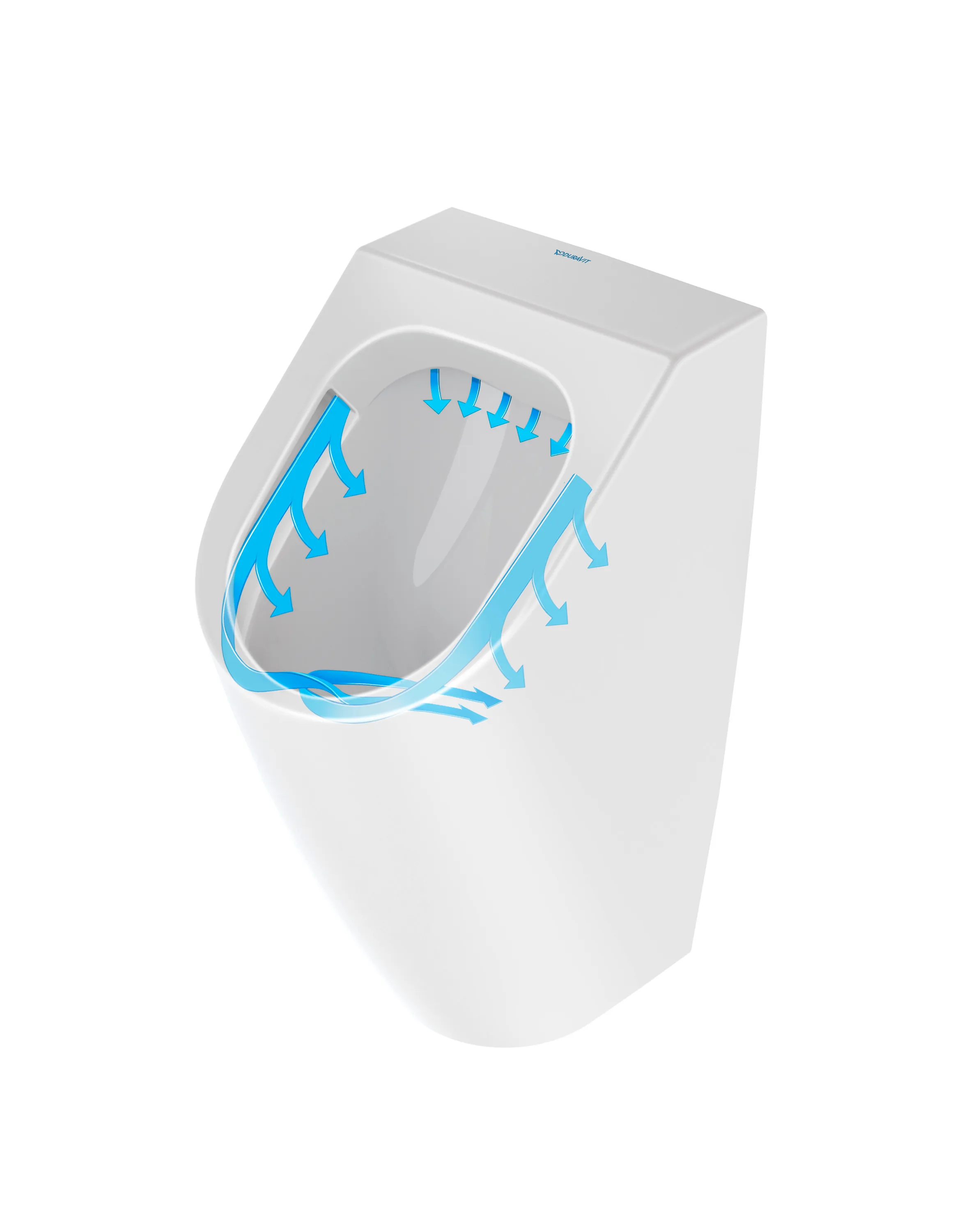 Urinal ME by Starck, Zulauf von hinten rimless, ohne Fliege, weiß HygieneGlaze Urinal ME by Starck, Zulauf von hinten rimless, ohne Fliege, weiß HygieneGlaze
