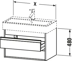 Duravit Waschtischunterschrank wandhängend „Ketho“ 45 × 48 × 44 cm in Betongrau Matt Duravit Waschtischunterschrank wandhängend „Ketho“ 45 × 48 × 44 cm in Betongrau Matt