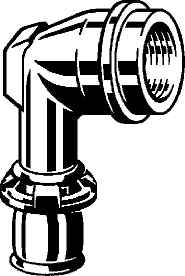 Viega „Sanfix P“ 90°- Übergangsbogen mit 1 Muffe und Innengewinde 16 mm × 1/2″ Viega „Sanfix P“ 90°- Übergangsbogen mit 1 Muffe und Innengewinde 16 mm × 1/2″