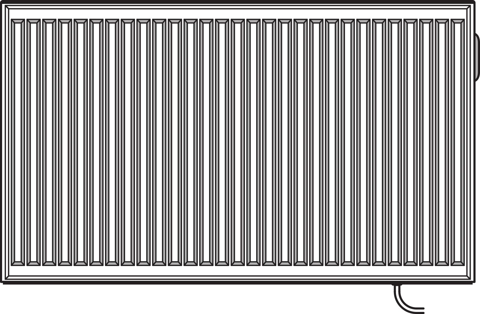 Flachheizkörper E-Panel Profil horizontal Typ 21, HxLxT: 600x1000x73 mm, Farbe: Weiß RAL 9016 seidenglanz, Ausführung: links, Reglertyp: programmierbarer Regler Elektroset: 1250 Watt, Schutzkl.: 2, Stecker: EU, Winkelkonsole lang Flachheizkörper E-Panel Profil horizontal Typ 21, HxLxT: 600x1000x73 mm, Farbe: Weiß RAL 9016 seidenglanz, Ausführung: links, Reglertyp: programmierbarer Regler Elektroset: 1250 Watt, Schutzkl.: 2, Stecker: EU, Winkelkonsole lang