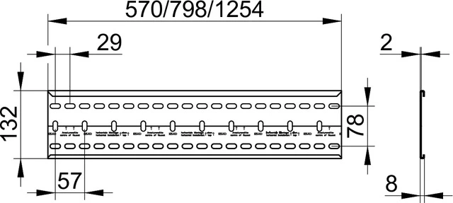 IXMO 59570000003 Montageschiene 1250 mm