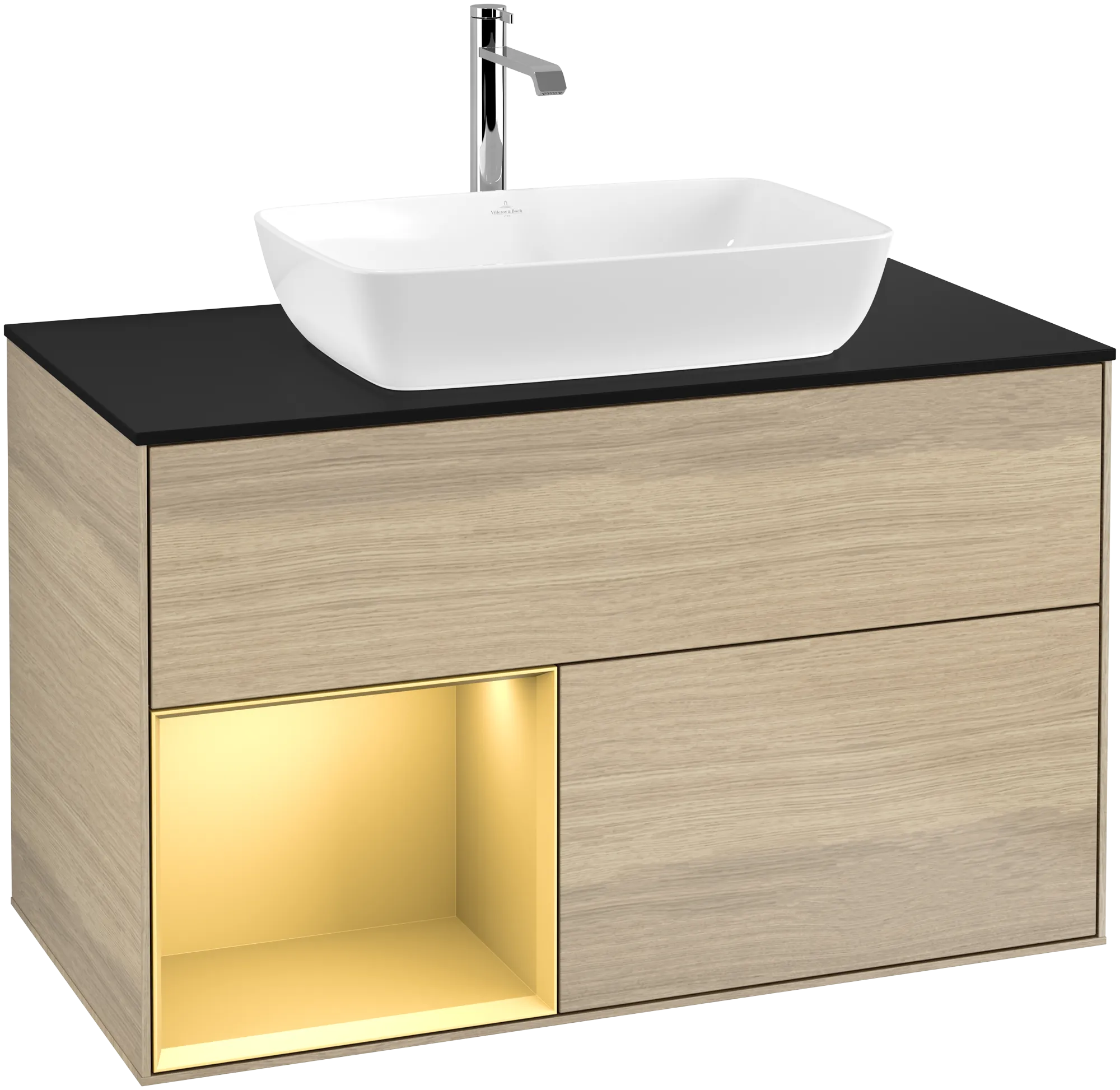 Villeroy & Boch Finion Waschbeckenunterschrank G77 1000x603x501mm mit Beleuchtung