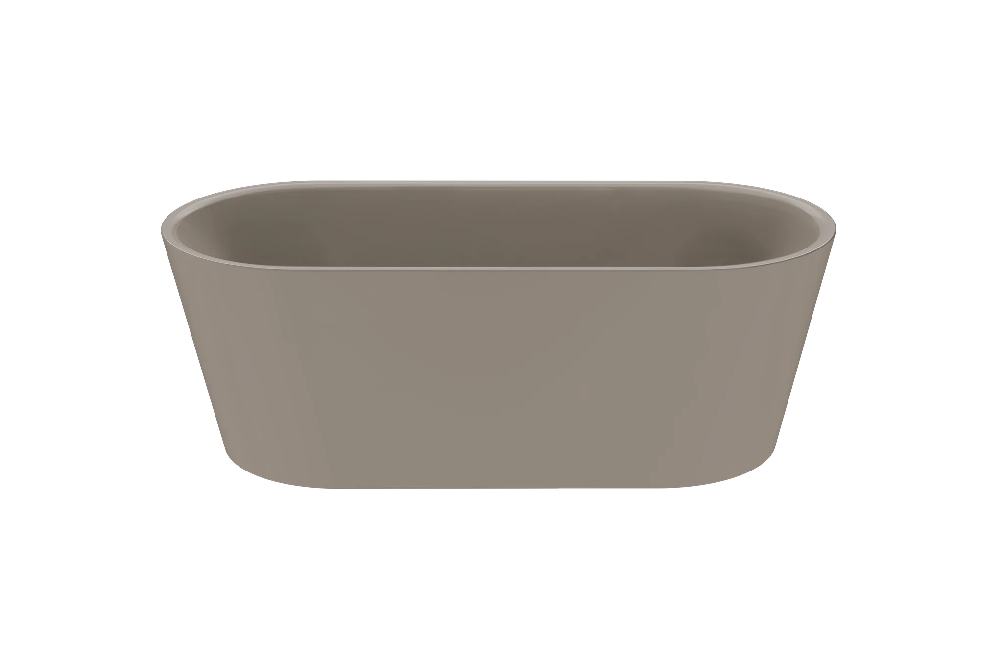 Kaldewei MEISTERSTÜCK CLASSIC DUO OVAL Badewanne, 1650x710 mm, warm grey 60, freistehend, mittiger Ab- und Überlaufdeckel
