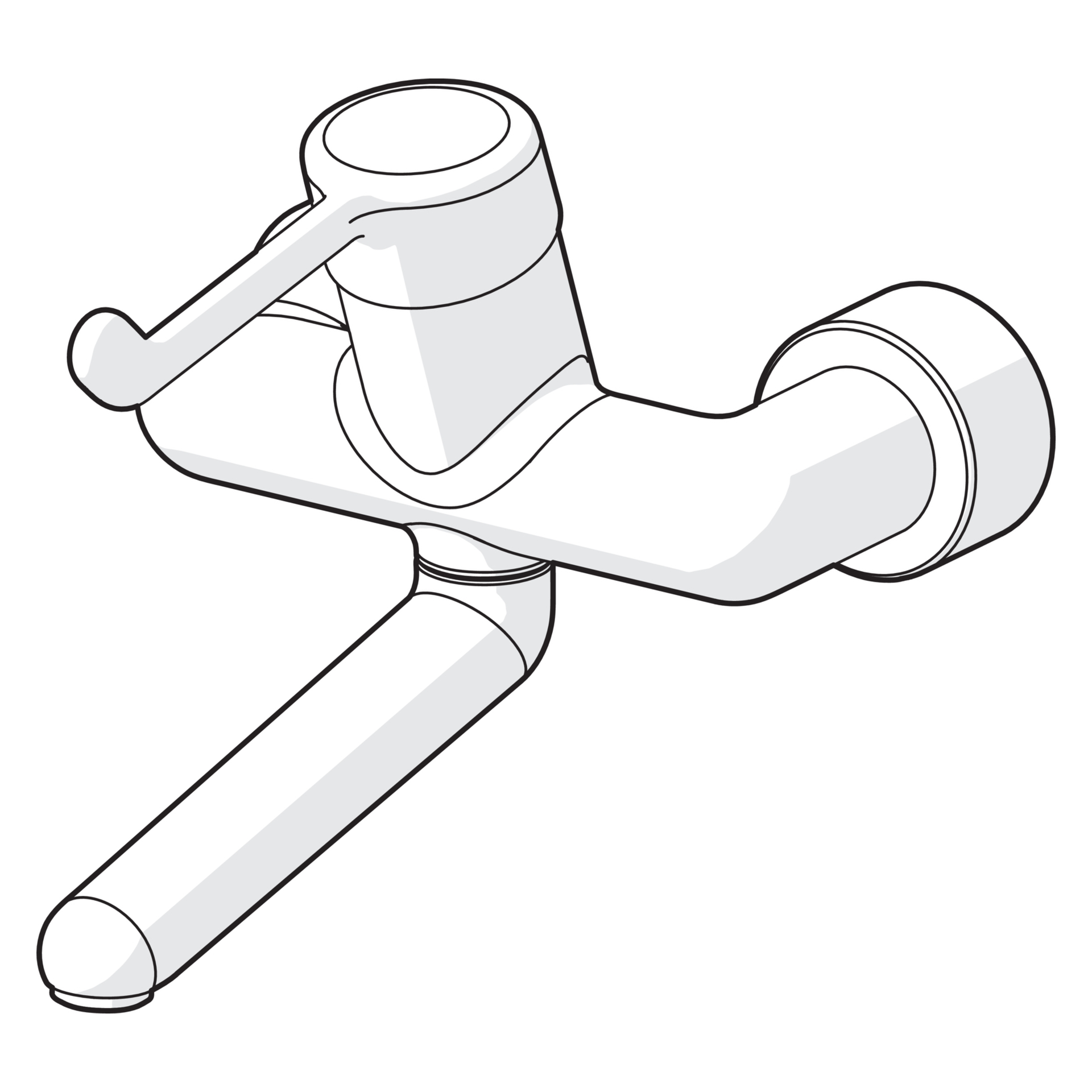 Einhand-Waschtischarmatur „Medipro“ Ausladung 246 mm in Chrom Einhand-Waschtischarmatur „Medipro“ Ausladung 246 mm in Chrom