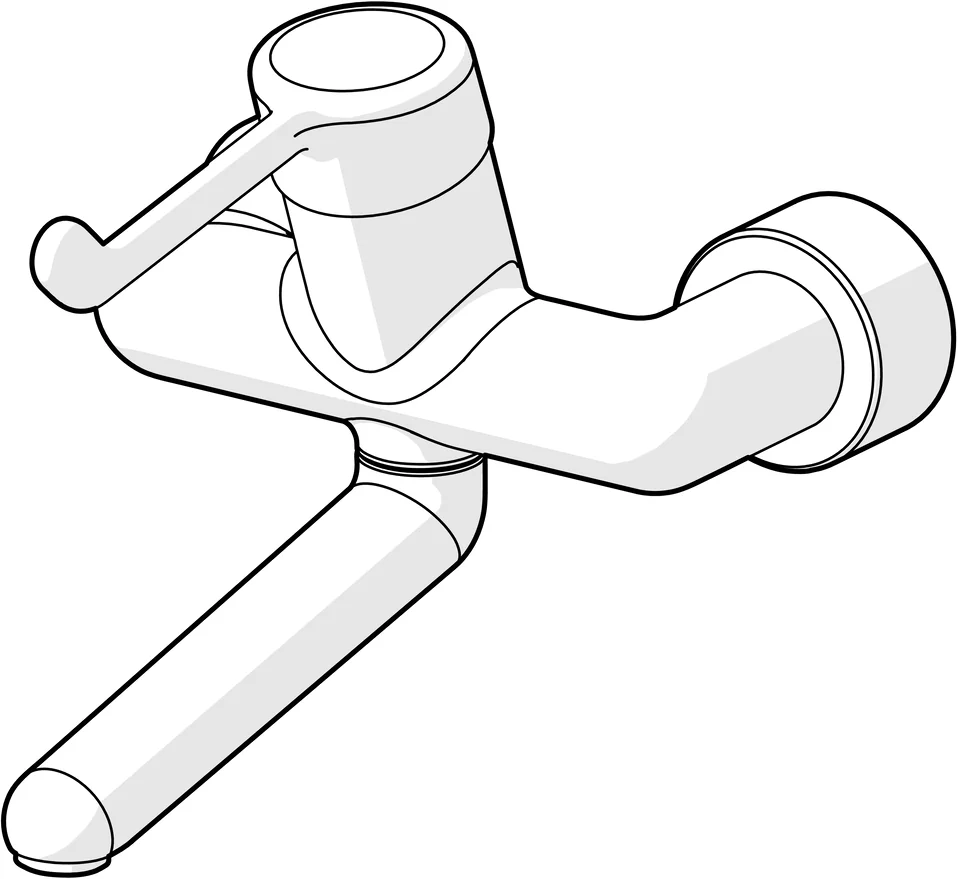 HansaMEDIPRO Einhebelmischer Waschtischbatterie HansaMEDIPRO 0256 Ausladung 246 mm DN15 Chrom HansaMEDIPRO Einhebelmischer Waschtischbatterie HansaMEDIPRO 0256 Ausladung 246 mm DN15 Chrom