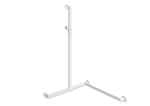 HEWI Haltegriff Ausführung rechts „System 900“ in Weiß tiefmatt / Hellgrau matt, Befestigung verdeckt HEWI Haltegriff Ausführung rechts „System 900“ in Weiß tiefmatt / Hellgrau matt, Befestigung verdeckt