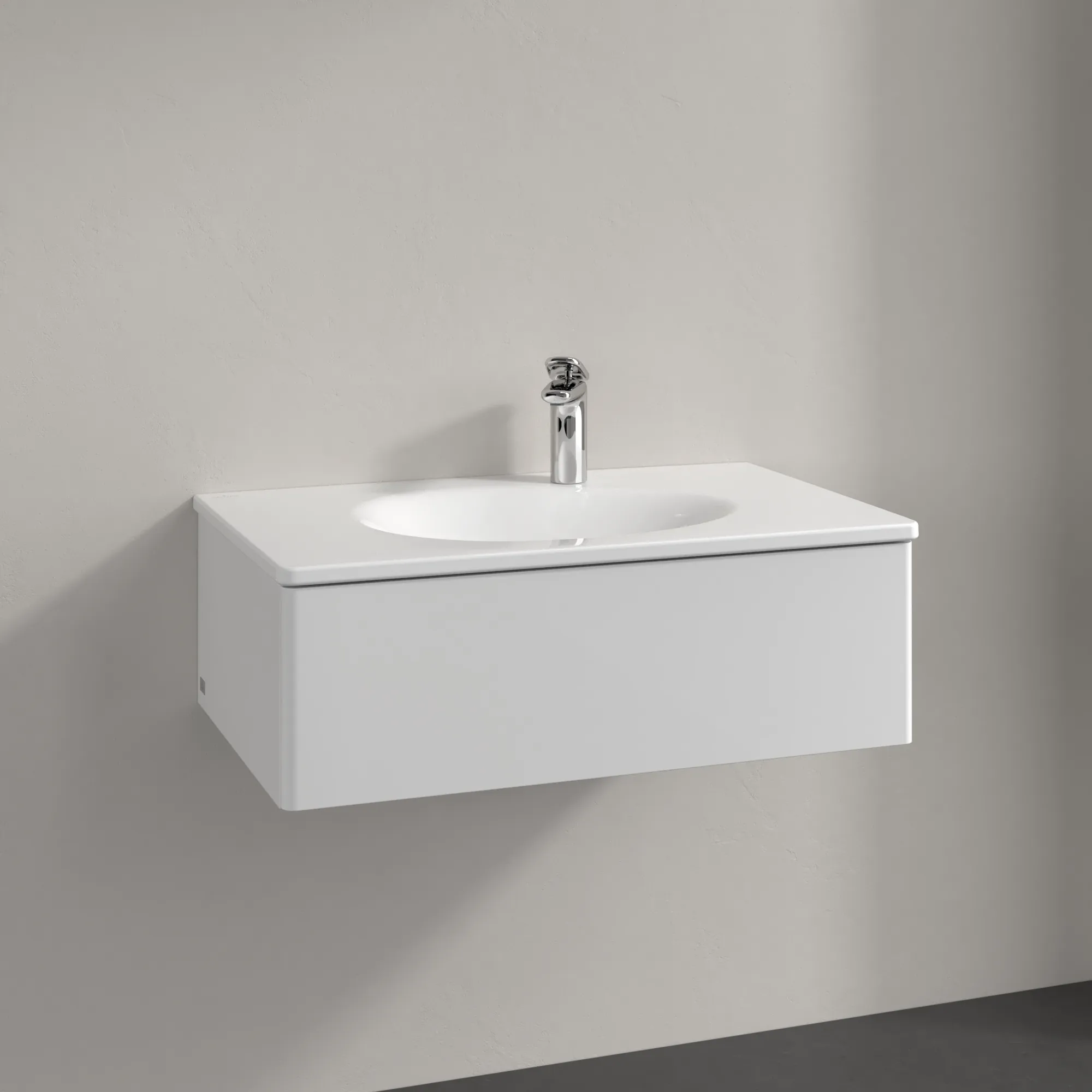 Villeroy & Boch Waschtischunterschrank für Schrankwaschtisch „Antao“ 788 × 256 × 496 mm Glossy White Lacquer, ohne Hahnlochbohrung, für Becken mittig, ohne Beleuchtung Villeroy & Boch Waschtischunterschrank für Schrankwaschtisch „Antao“ 788 × 256 × 496 mm Glossy White Lacquer, ohne Hahnlochbohrung, für Becken mittig, ohne Beleuchtung