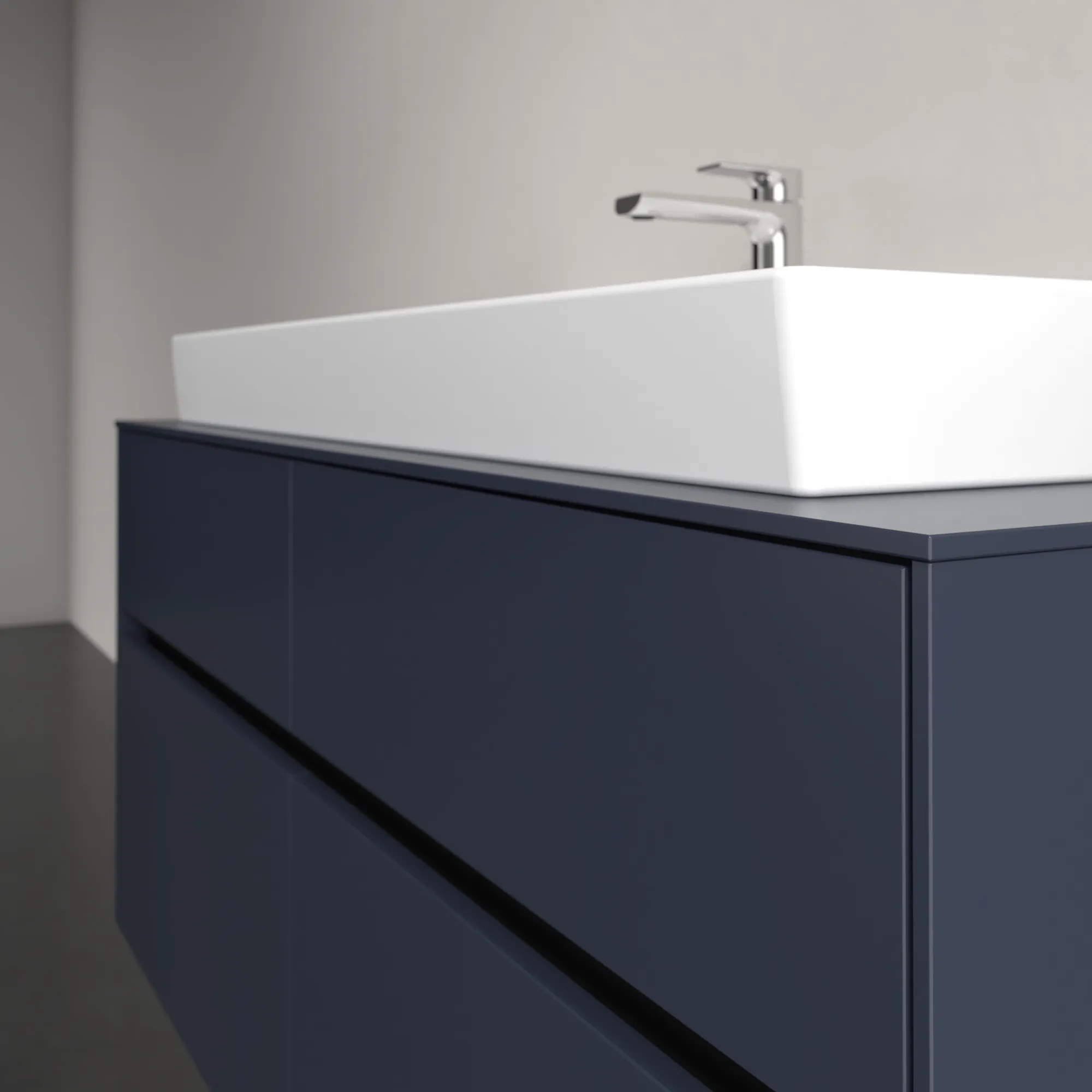 Villeroy & Boch Waschtischunterschrank „Collaro“ 1200 × 548 × 500 mm Marine Blue, ohne Beleuchtung, für Becken mittig