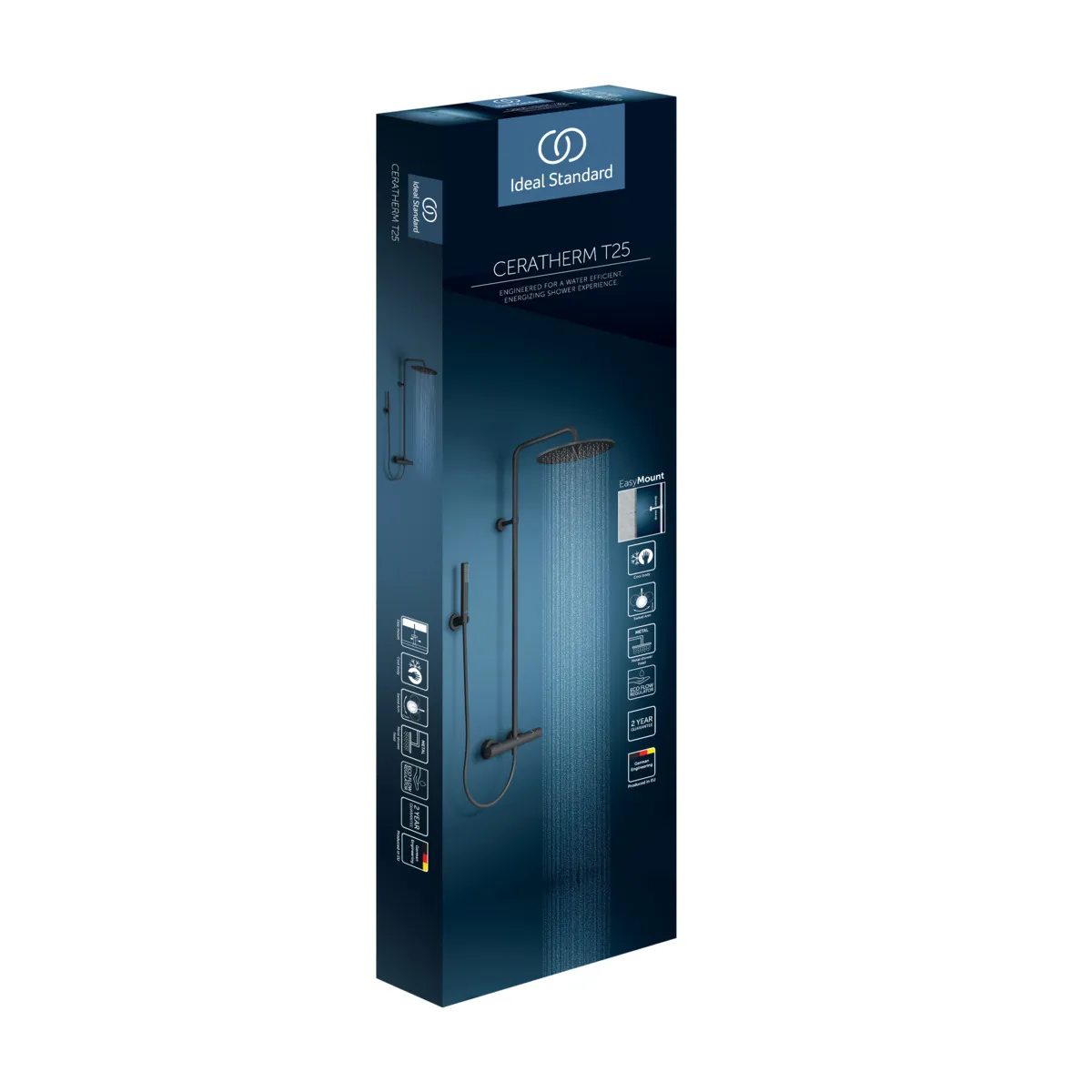 Ideal Standard Ceratherm T25 Duschsystem Stick-Handbrause Silk Black Ideal Standard Ceratherm T25 Duschsystem Stick-Handbrause Silk Black