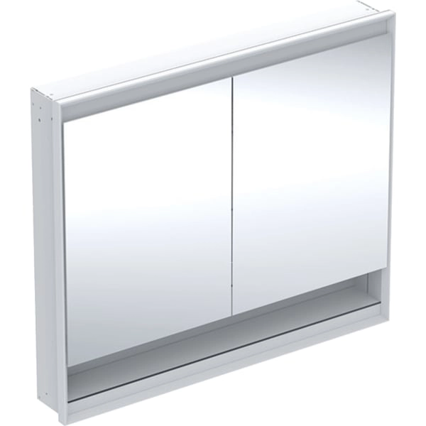 Geberit Spiegelschrank „ONE“ in weiß / Aluminium pulverbeschichtet, Geberit Spiegelschrank „ONE“ in weiß / Aluminium pulverbeschichtet,