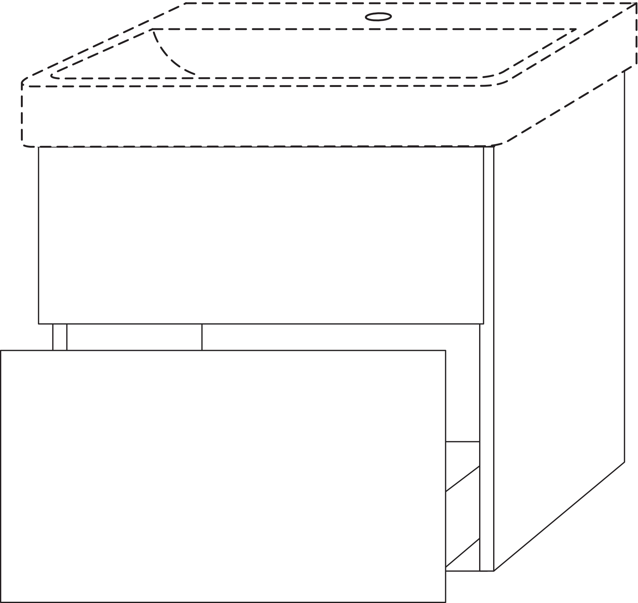 Sanipa Waschtischunterschrank „3way“ 600 × 588 × 447 mm in Soft-Green