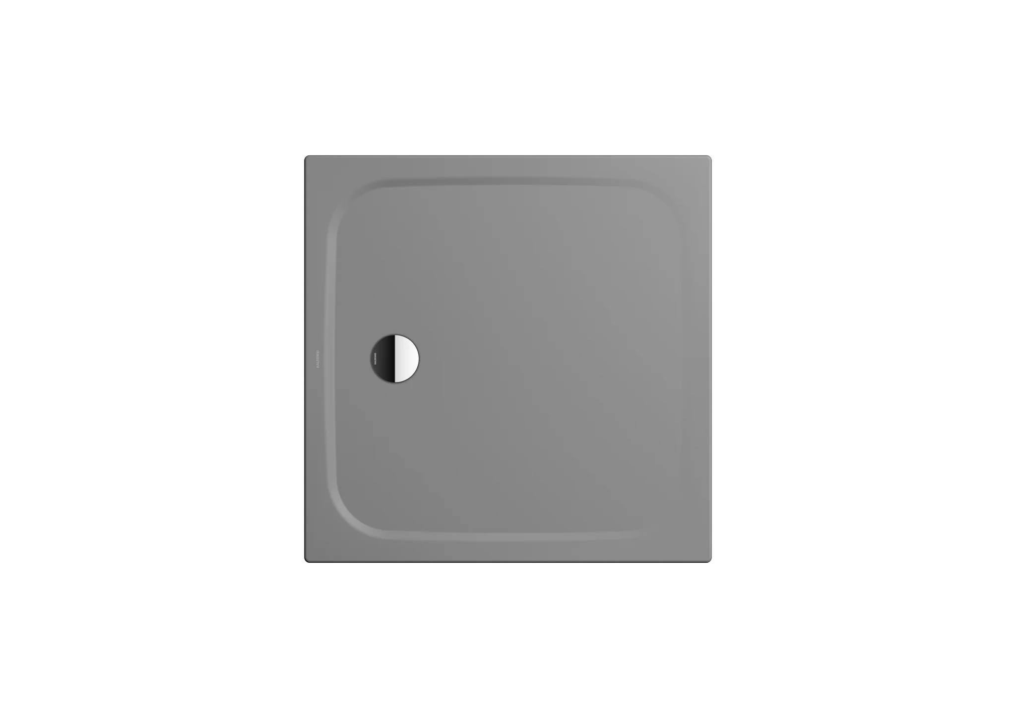 Kaldewei CAYONOPLAN MULTISPACE Duschfläche mit Wannenträger extraflach, 1200x1200 mm, cool grey 40, Secure Plus, seitlicher Ablauf