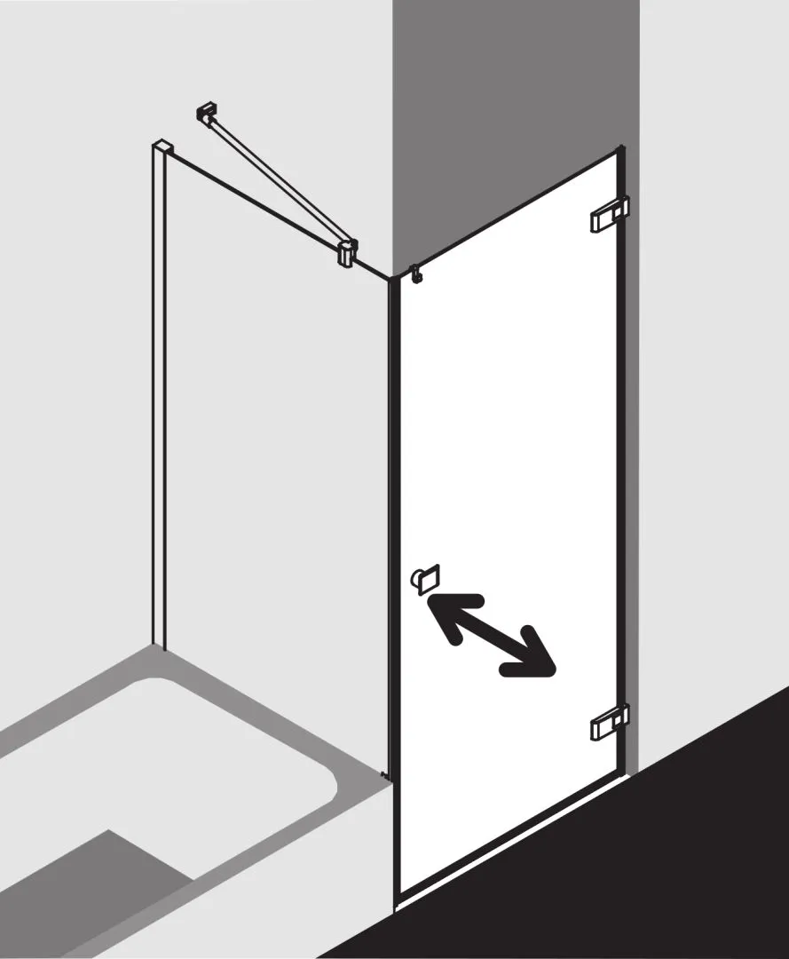 Kermi Duschdesign MENA Seitenwand, ME TWP, 2000x800mm, Silber Hochglanz Kermi Duschdesign MENA Seitenwand, ME TWP, 2000x800mm, Silber Hochglanz