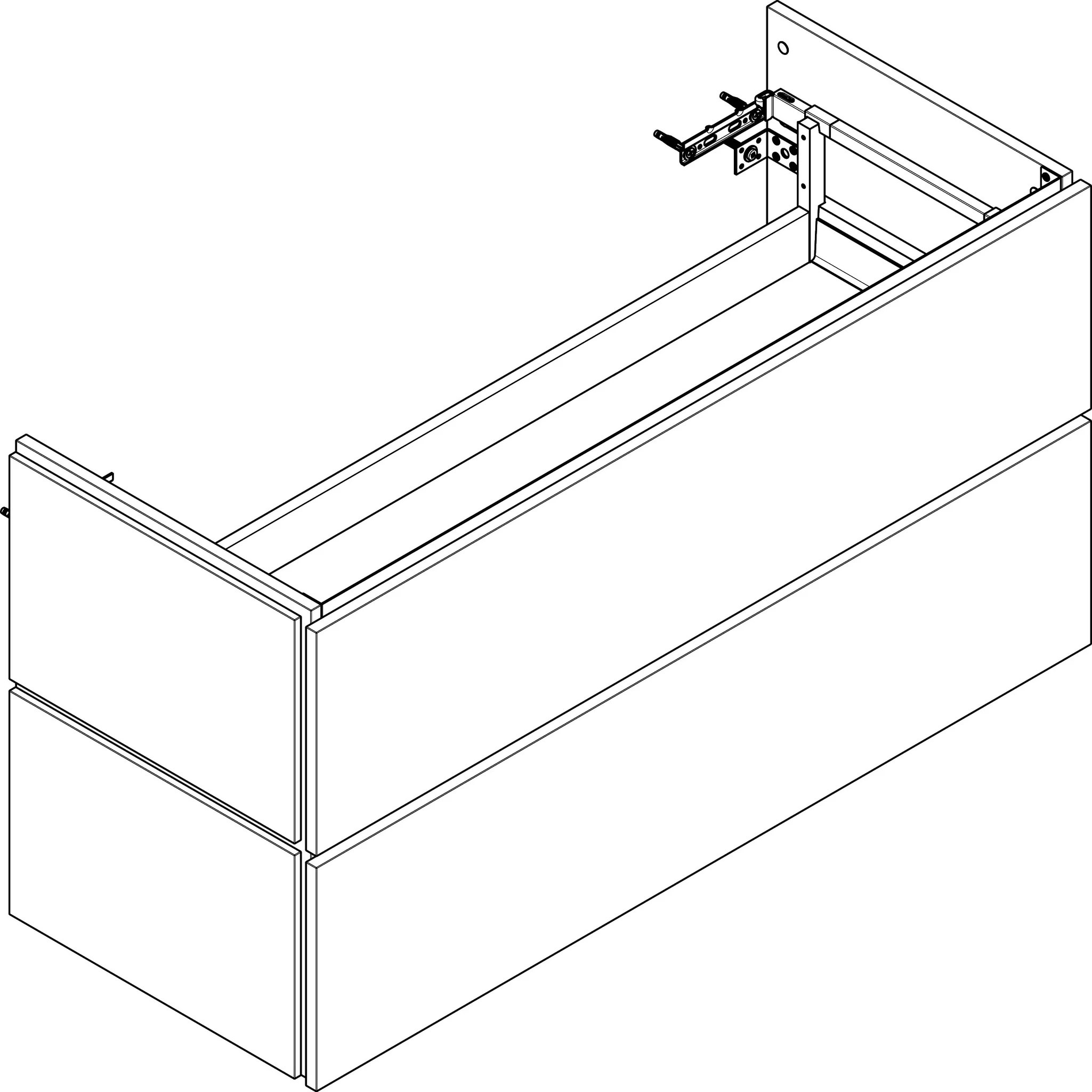 Hansgrohe Waschtischunterschrank Xilesa E Sandbeige Matt, 1180x470 mm, 2 Schubkästen, Vollauszug, SoftClose, wandmontiert