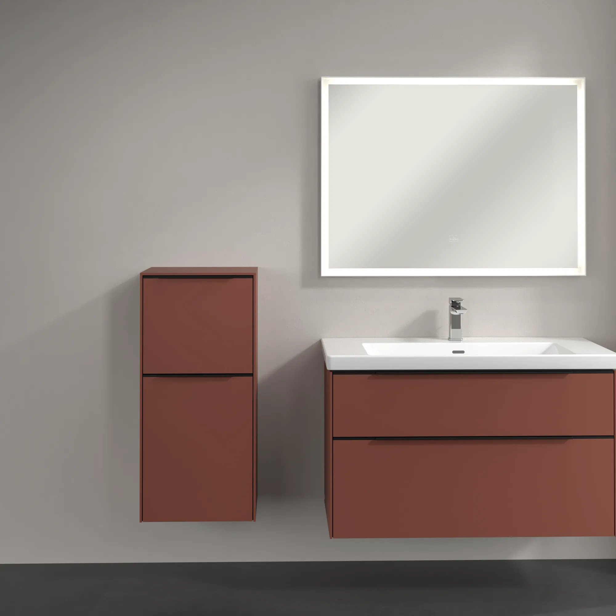 Villeroy & Boch Subway 3.0 Seitenschrank C59401, 400 x 860 x 362 mm, Anschlag links, Wine Red Villeroy & Boch Subway 3.0 Seitenschrank C59401, 400 x 860 x 362 mm, Anschlag links, Wine Red