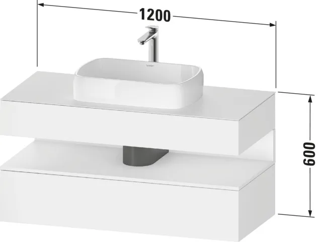Duravit Waschtischunterschrank wandhängend „Qatego“ 120 × 60 × 55 cm Duravit Waschtischunterschrank wandhängend „Qatego“ 120 × 60 × 55 cm