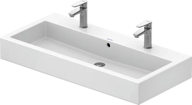 Wandwaschtisch „Vero“, mit Überlauf, Hahnlochposition mittig Größe: 100 × 47 cm / Hahnlochbohrung: mit 2×1 Hahnlochbohrung / Oberflächenveredelung: ohne Oberflächenveredelung Wandwaschtisch „Vero“, mit Überlauf, Hahnlochposition mittig Größe: 100 × 47 cm / Hahnlochbohrung: mit 2×1 Hahnlochbohrung / Oberflächenveredelung: ohne Oberflächenveredelung