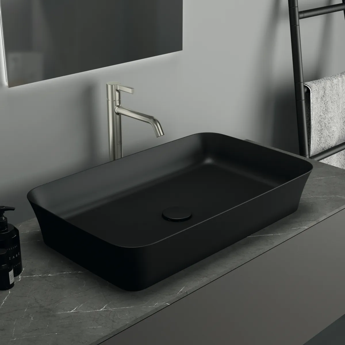 Ideal Standard Schaftventil E2114V3, nicht verschließbar, Schwarz Matt, 72x72x75 mm, für Waschtisch Ideal Standard Schaftventil E2114V3, nicht verschließbar, Schwarz Matt, 72x72x75 mm, für Waschtisch