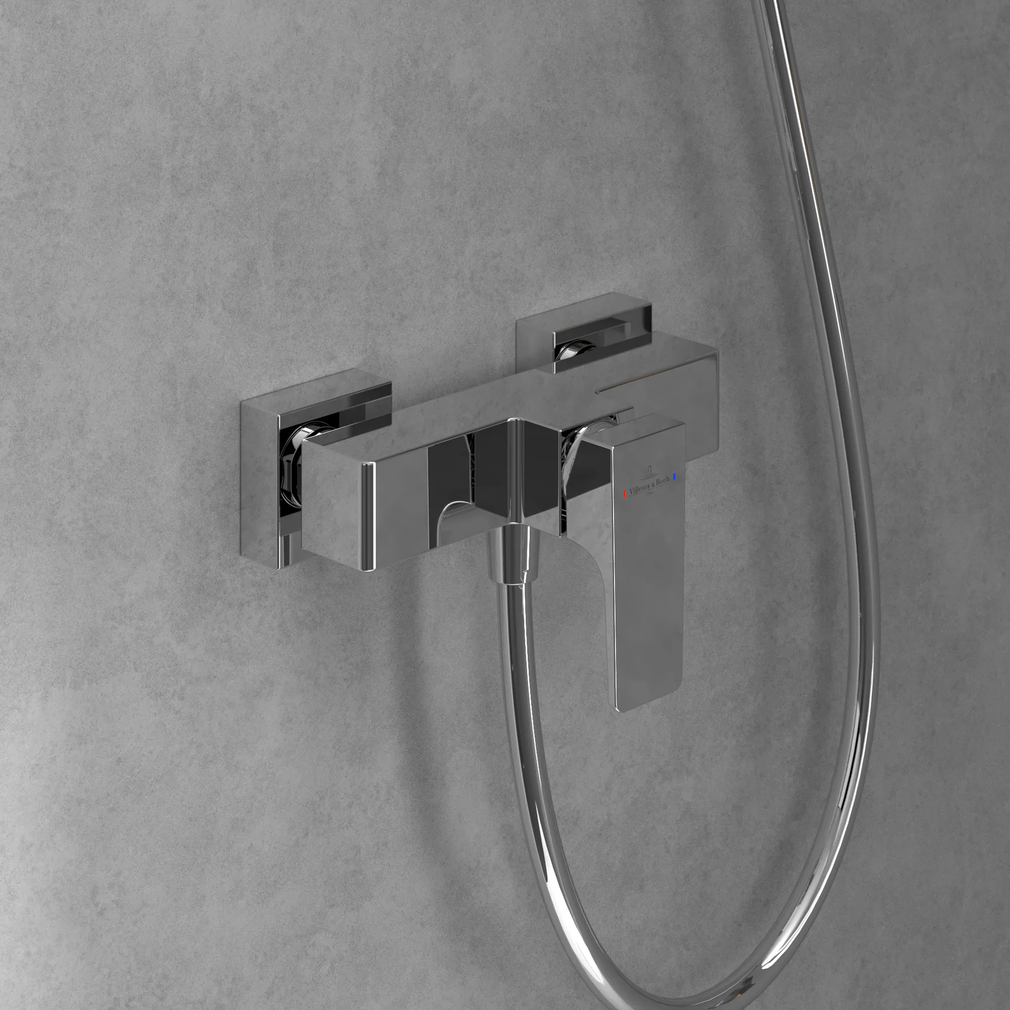 Einhand-Duscharmatur „Architectura Square“ 12,2 cm in Chrom Einhand-Duscharmatur „Architectura Square“ 12,2 cm in Chrom