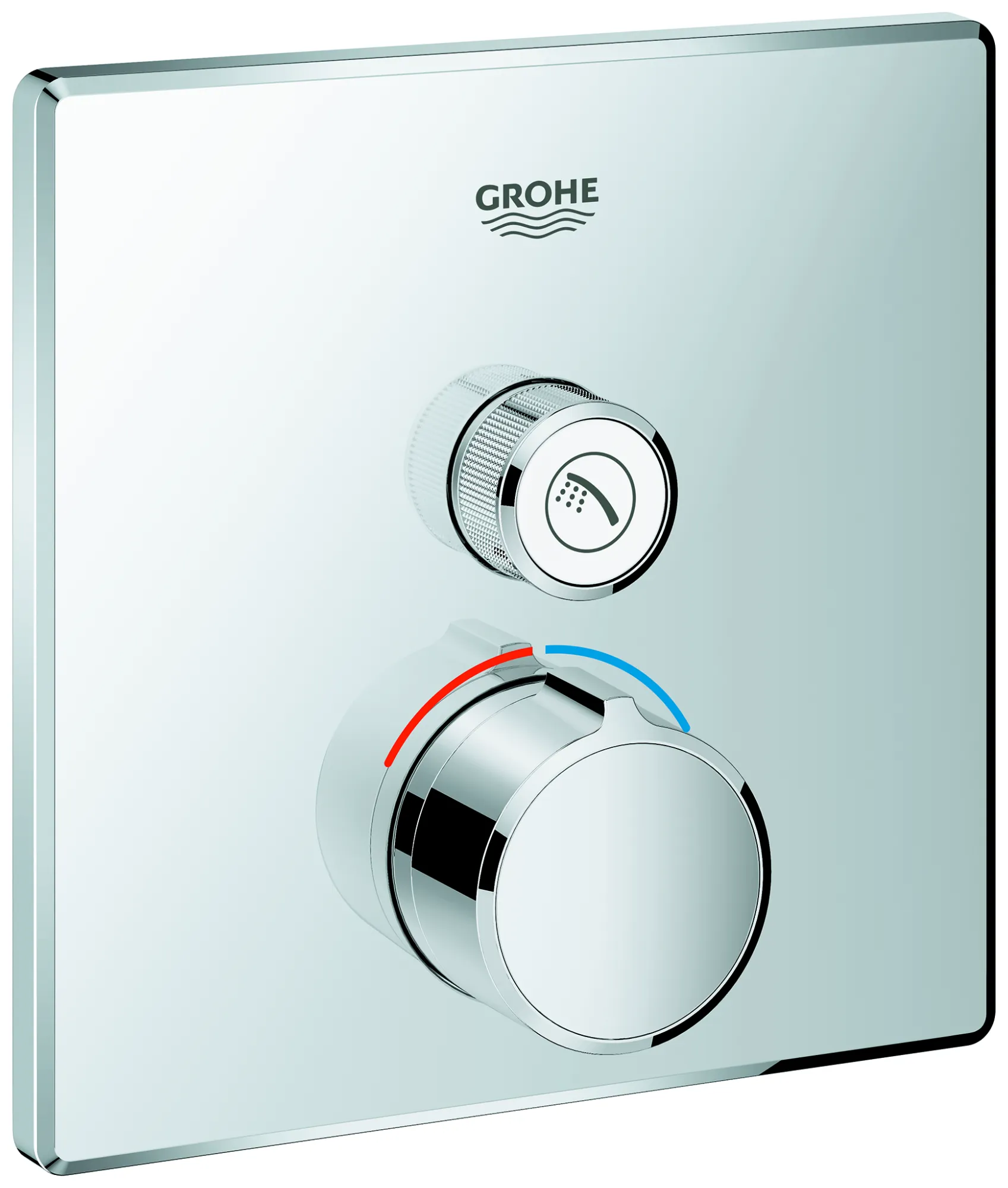 Unterputzmischer SmartControl 29147, mit einem Absperrventil, Fertigmontageset für Rapido SmartBox, Wandrosette eckig, chrom Unterputzmischer SmartControl 29147, mit einem Absperrventil, Fertigmontageset für Rapido SmartBox, Wandrosette eckig, chrom