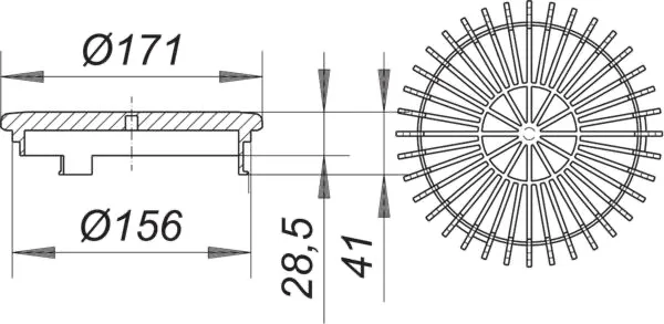 Flachrost S 15, d: 170 mm Flachrost S 15, d: 170 mm