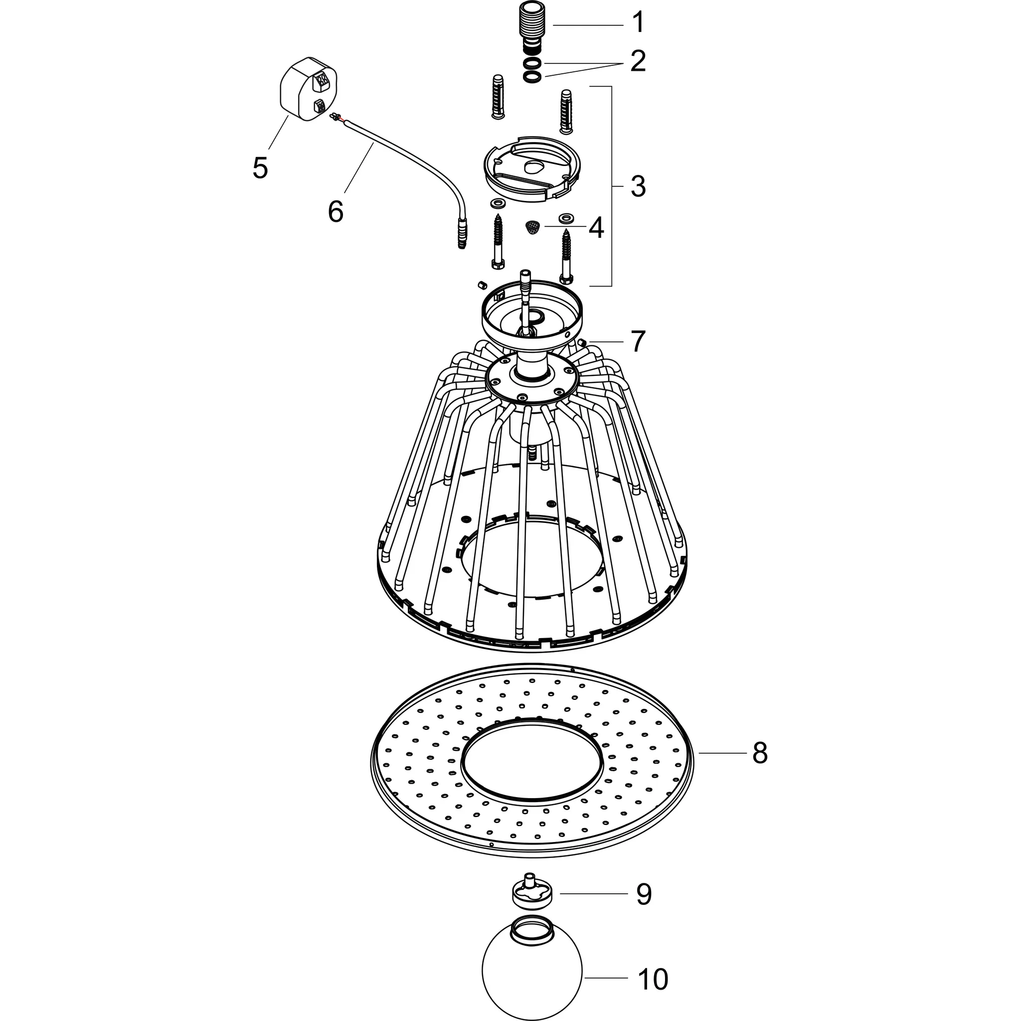 Hansgrohe AXOR LampShower/Nendo 275 1jet mit Deckenanschluss, Chrom Hansgrohe AXOR LampShower/Nendo 275 1jet mit Deckenanschluss, Chrom