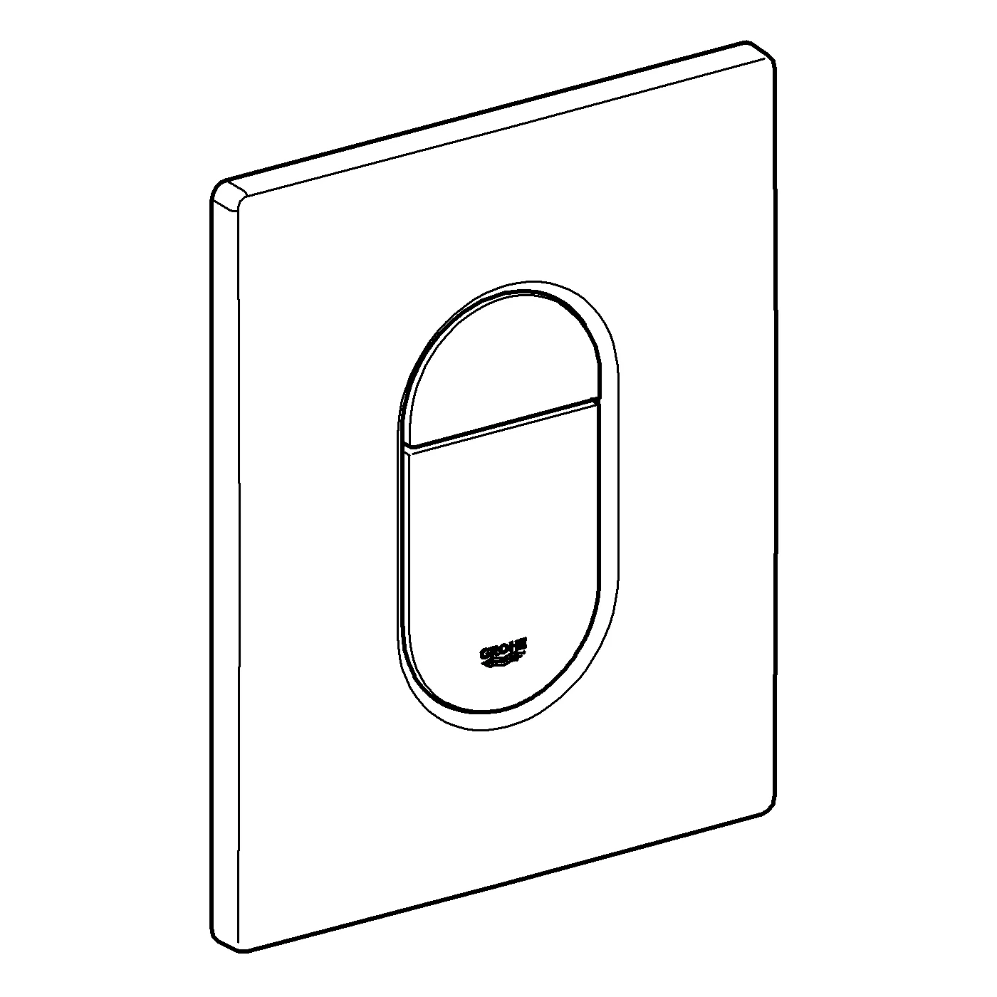 Grohe WC-Betätigung Arena Cosmopolitan, 2-Mengen- und Start & Stopp-Betätigung, 156 x 197 mm in schwarz glänzend