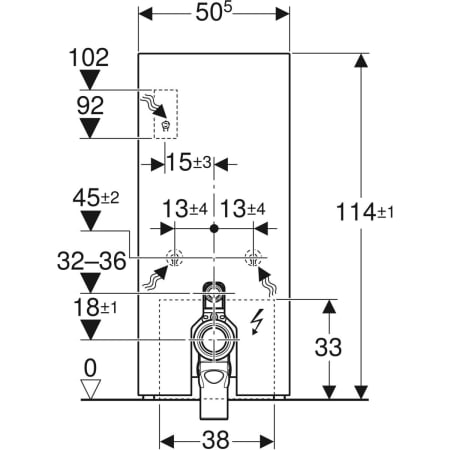 Monolith Plus Sanitärmodul für SWC 114cm Steinzeug Schieferop., alu.schwchr