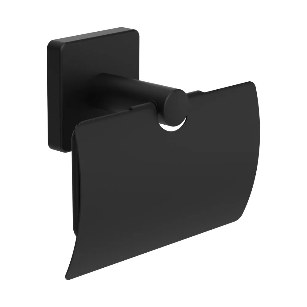 Niara S Toilettenpapierhalter 38407.2 mit Abdeckung, titanschwarz matt Niara S Toilettenpapierhalter 38407.2 mit Abdeckung, titanschwarz matt