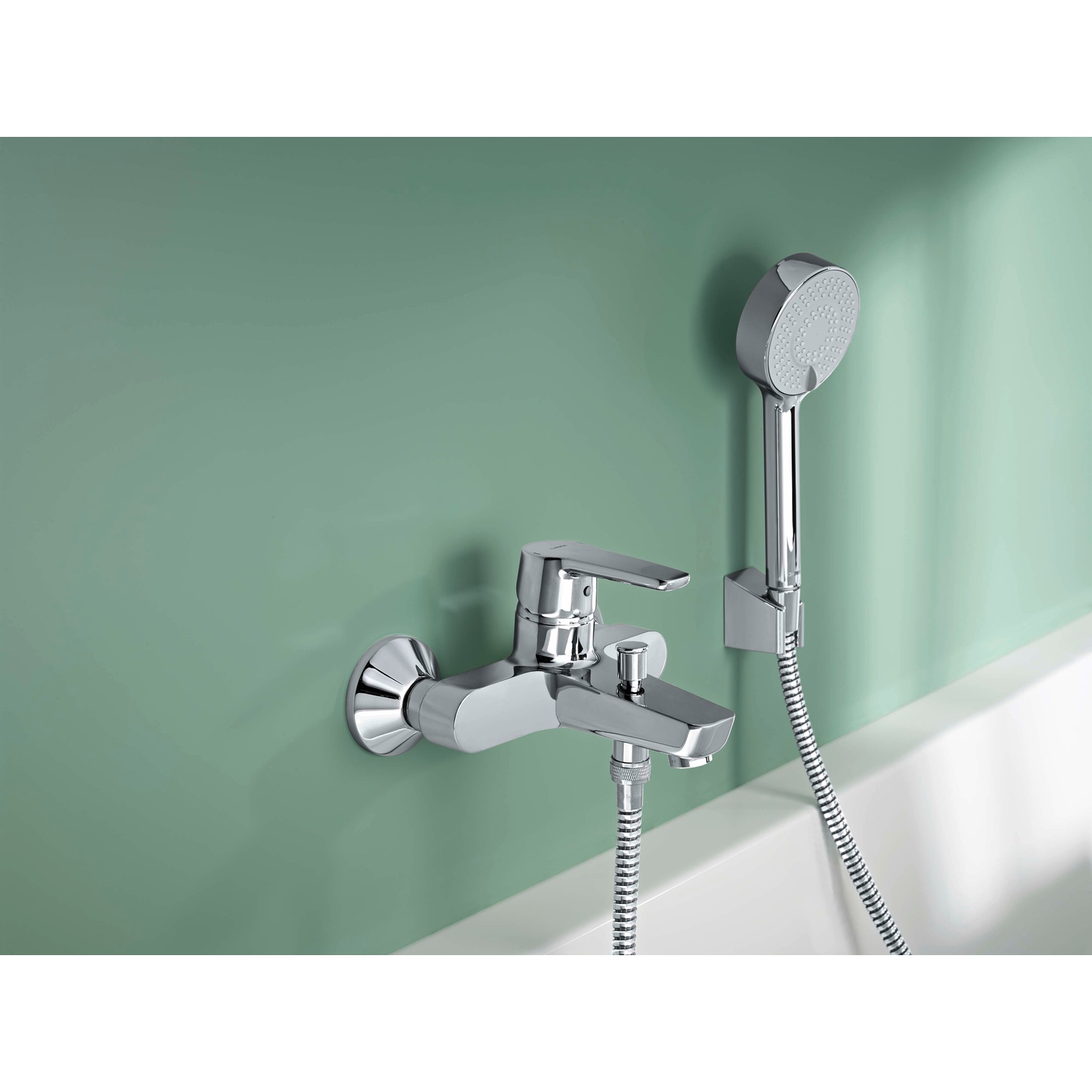 Einhand-Wannenarmatur „Polo“ Ausladung 157 mm in Chrom Einhand-Wannenarmatur „Polo“ Ausladung 157 mm in Chrom