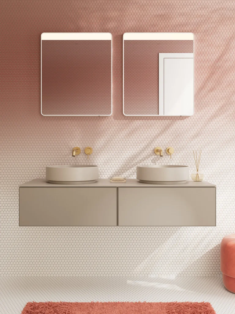 Hansgrohe Xarita S Spiegel 700x700 mm mit LED-Beleuchtung IR-Sensor, Mattweiß