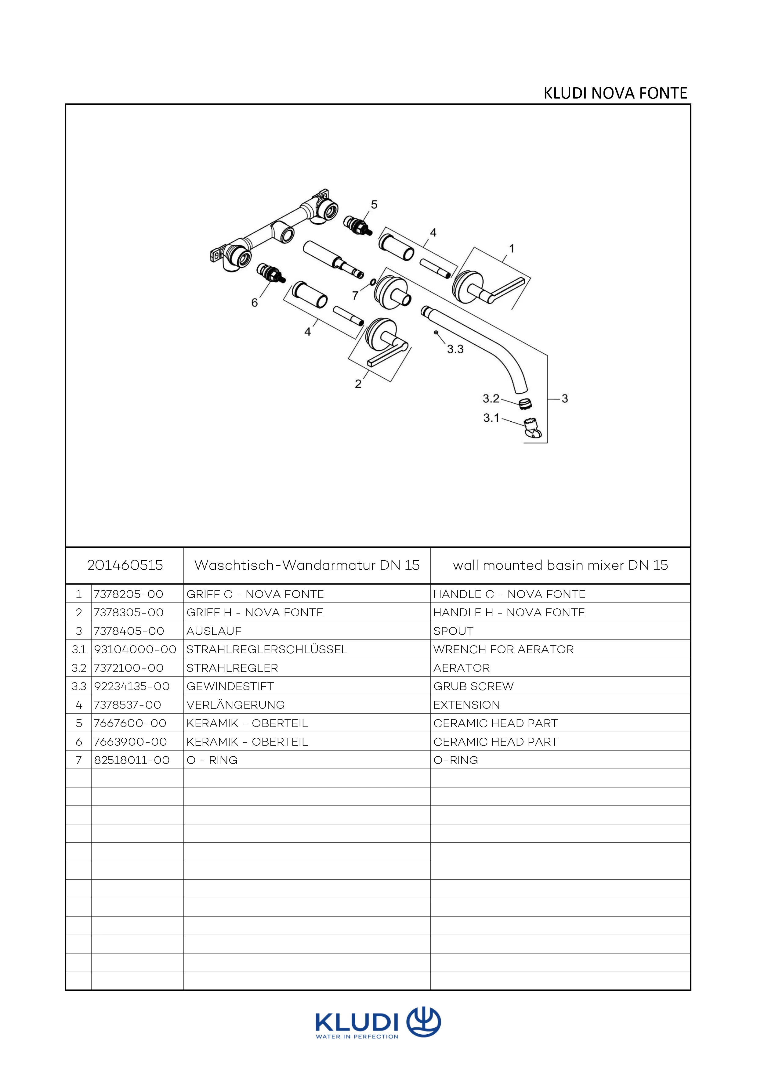 NOVA FONTE 3LochWaschtisch PURISTIC UPWandmontage 240 mm chrom NOVA FONTE 3LochWaschtisch PURISTIC UPWandmontage 240 mm chrom