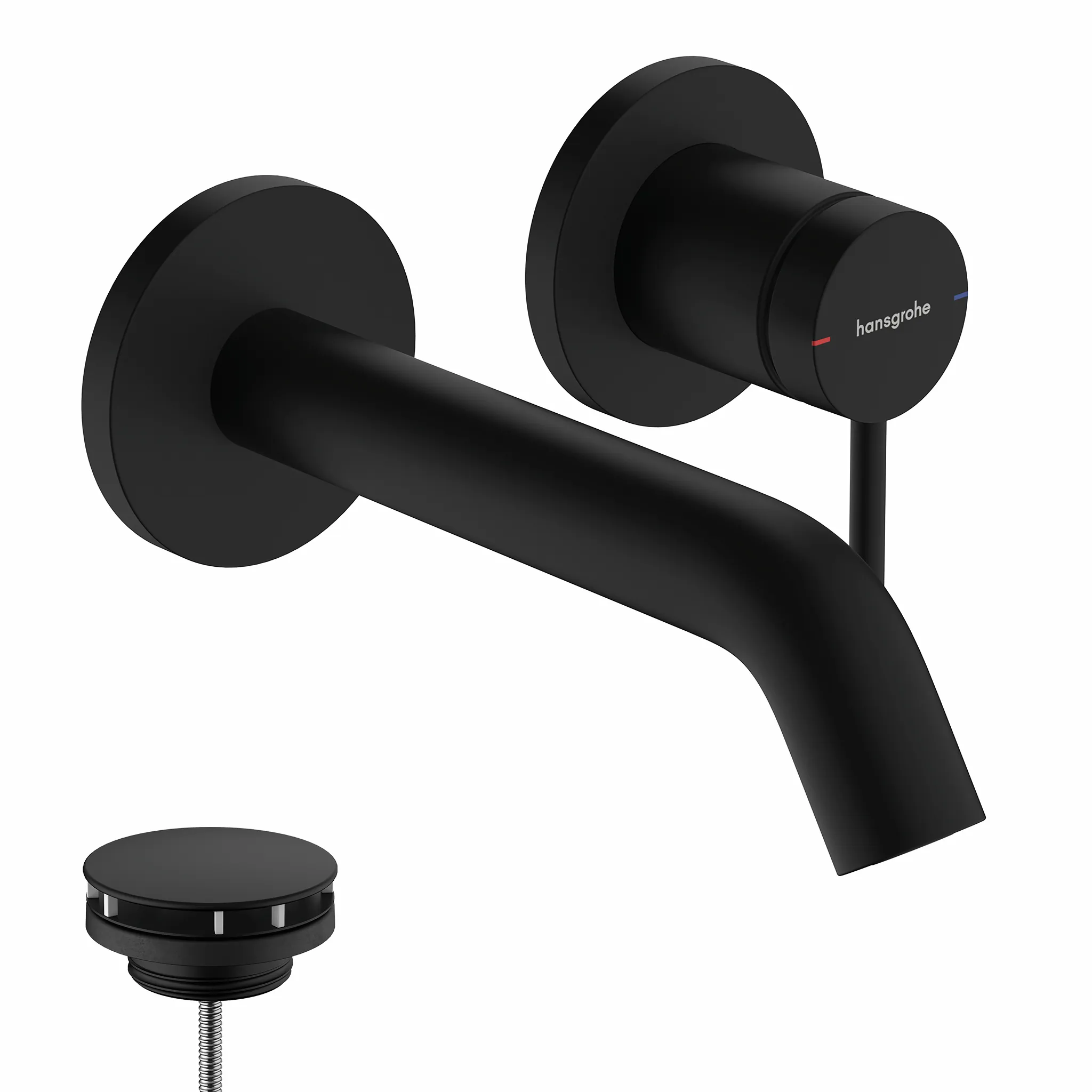 Hansgrohe Tecturis S Einhebel-Waschtischmischer Unterputz für Wandmontage EcoSmart+ mit Auslauf 16,5 cm, Mattschwarz Hansgrohe Tecturis S Einhebel-Waschtischmischer Unterputz für Wandmontage EcoSmart+ mit Auslauf 16,5 cm, Mattschwarz