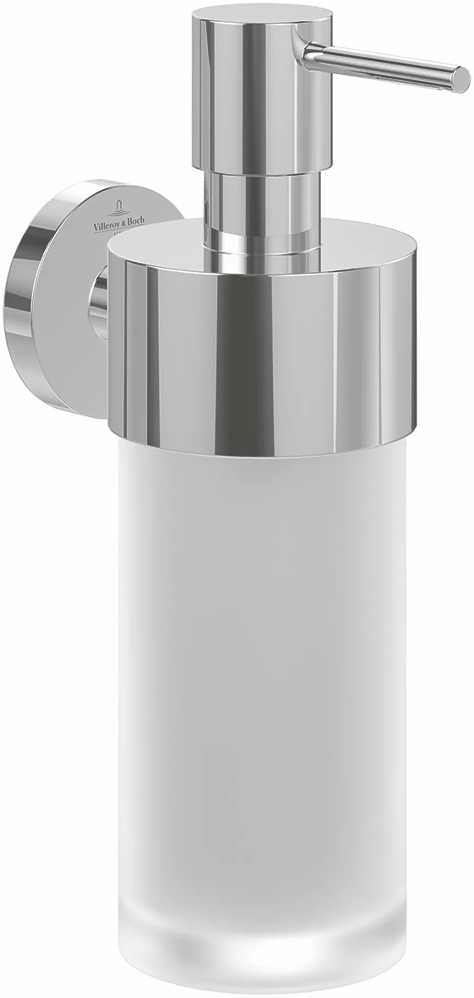 Villeroy & Boch Seifenspender „Elements-Tender“, Befestigung verdeckt 12 × 7 × 20,7 × ⌀ 7 cm in chrom