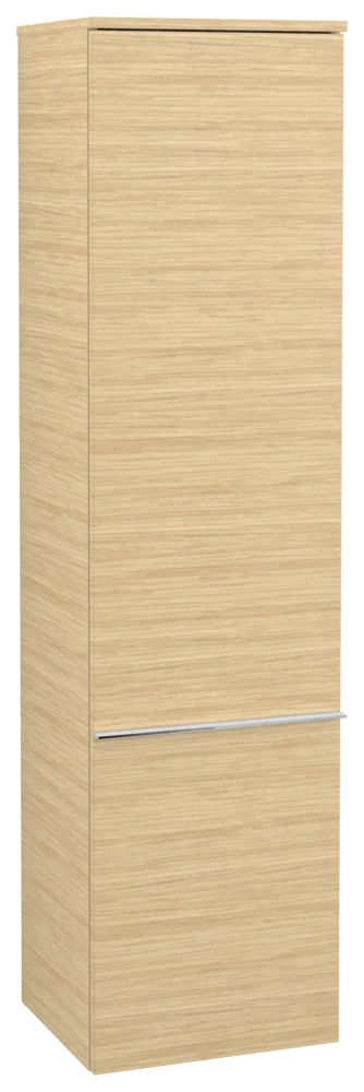 Villeroy & Boch Hochschrank Venticello Nordic Oak, 404x1546x352mm, Wandmontage, SoftClosing, 1 Tür, 3 Glasfachböden