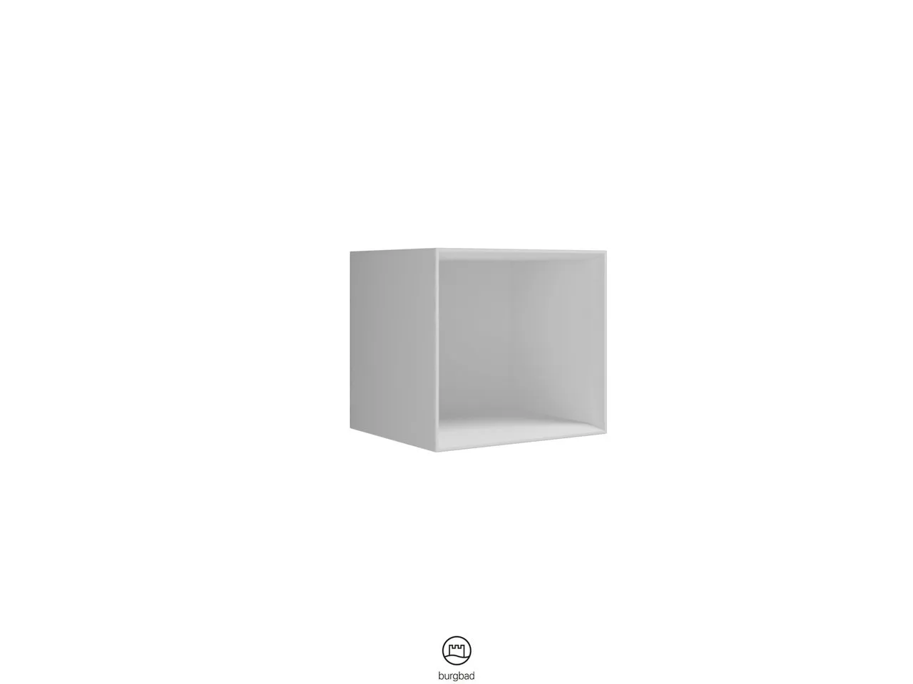 burgbad Regal „Eqio“ 350 × 320 × 300 mm in Weiß Hochglanz