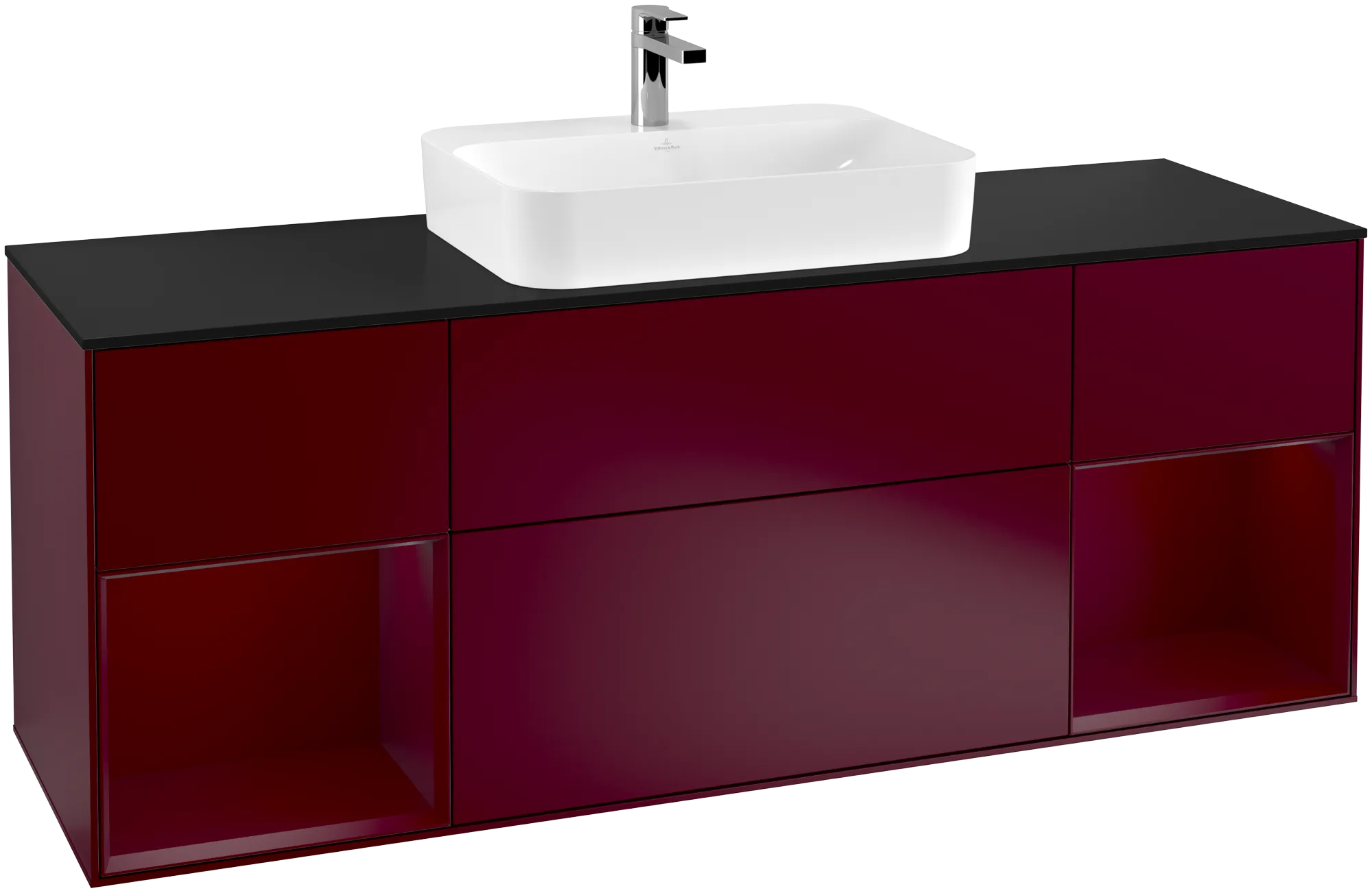 Villeroy & Boch Waschtischunterschrank „Finion“ für Schrankwaschtisch 1600 × 603 × 501 mm Peony Matt Lacquer, für Becken mittig Villeroy & Boch Waschtischunterschrank „Finion“ für Schrankwaschtisch 1600 × 603 × 501 mm Peony Matt Lacquer, für Becken mittig