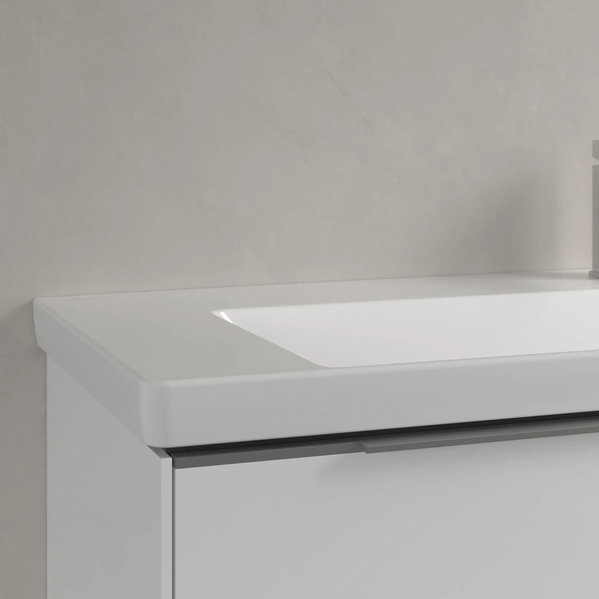 Villeroy & Boch Wandwaschtisch aus TitanCeram „Subway 3.0“ 1300 × 475 × 170 mm, ohne Hahnlochbohrung, Hahnlochposition mittig in Weiß Alpin Villeroy & Boch Wandwaschtisch aus TitanCeram „Subway 3.0“ 1300 × 475 × 170 mm, ohne Hahnlochbohrung, Hahnlochposition mittig in Weiß Alpin