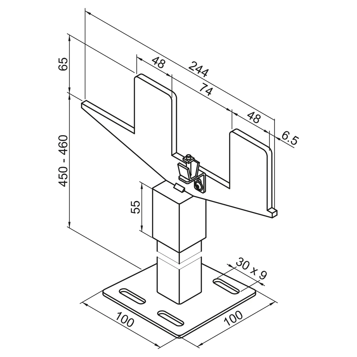 Zubehör Fußkonsole FMORV 45-R5, Sonder-Lack Zubehör Fußkonsole FMORV 45-R5, Sonder-Lack