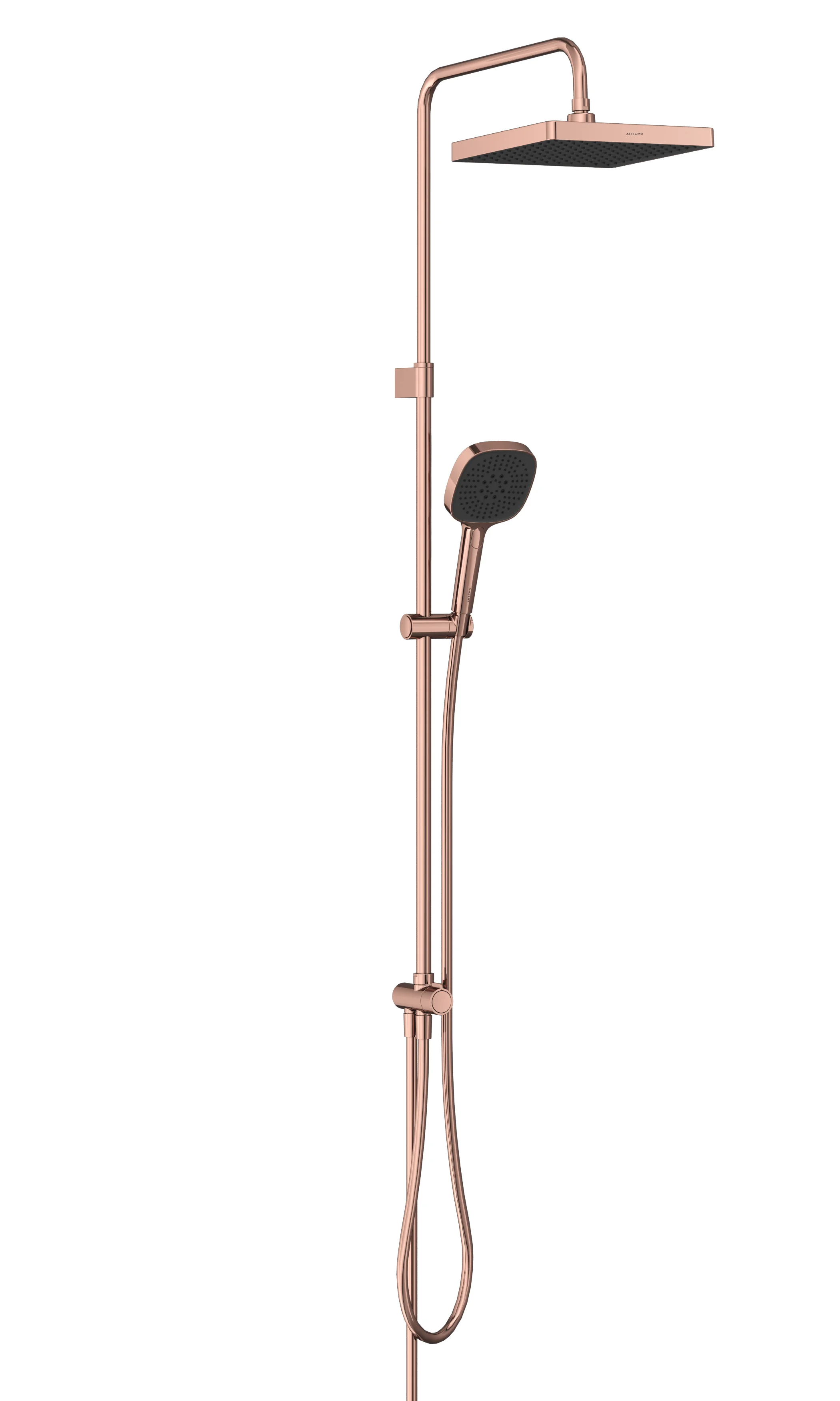 Core Square Duschsystem mit Kopf- und Handbrause Wandmontage Kupfer Soft Core Square Duschsystem mit Kopf- und Handbrause Wandmontage Kupfer Soft