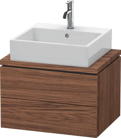Duravit Waschtischunterschrank wandhängend „L-Cube“ 62 × 40 × 47,7 cm Nussbaum Dunkel