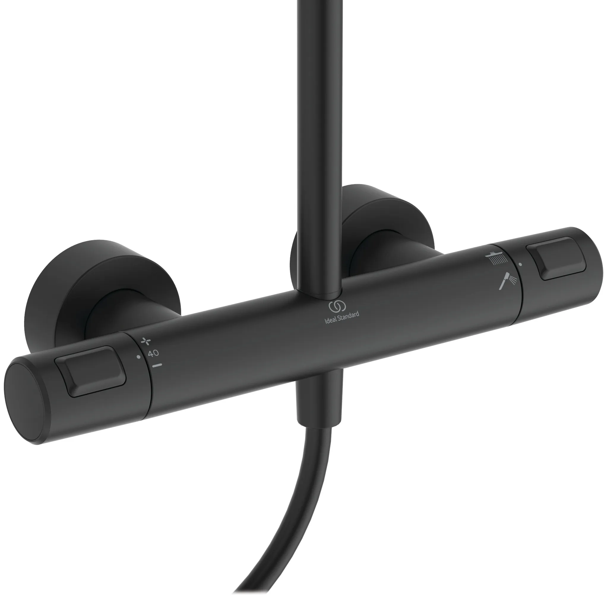 Ideal Standard Ceratherm T25+ Eco Duschsystem mit Brausethermostat Silk Black Ideal Standard Ceratherm T25+ Eco Duschsystem mit Brausethermostat Silk Black