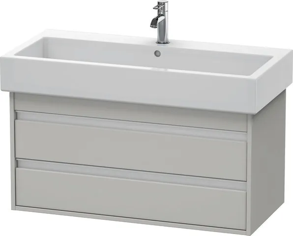 Duravit Waschtischunterschrank wandhängend „Ketho“ 95 × 48 × 44 cm Betongrau Matt